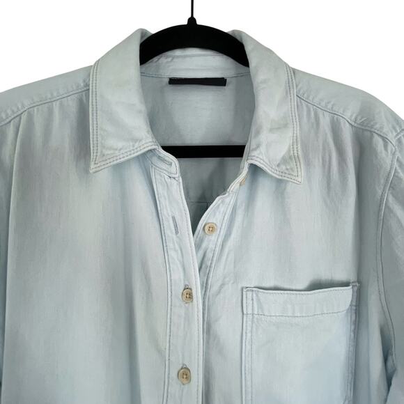 Lane Bryant Light Wash Denim Button Down Shirt Women's 14/16 western - Picture 2 of 11